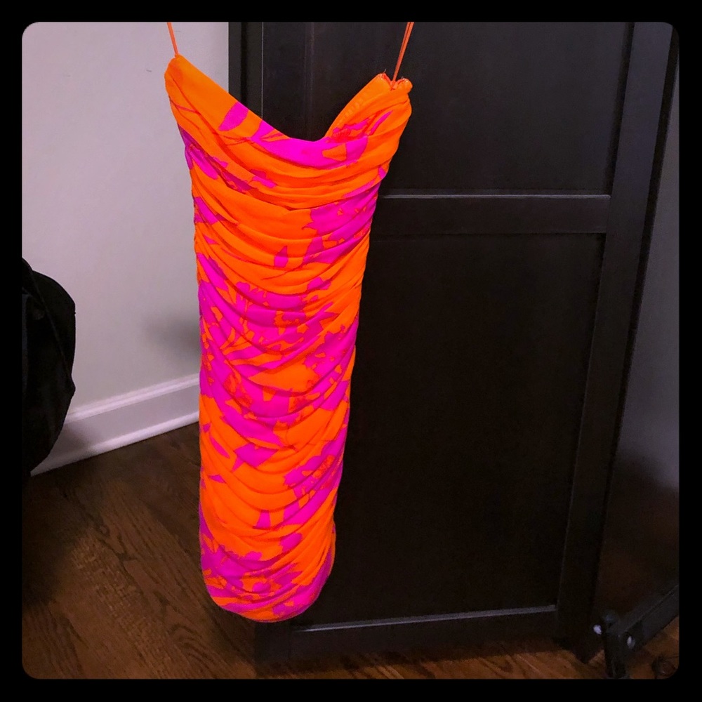 Express strapless mini dress